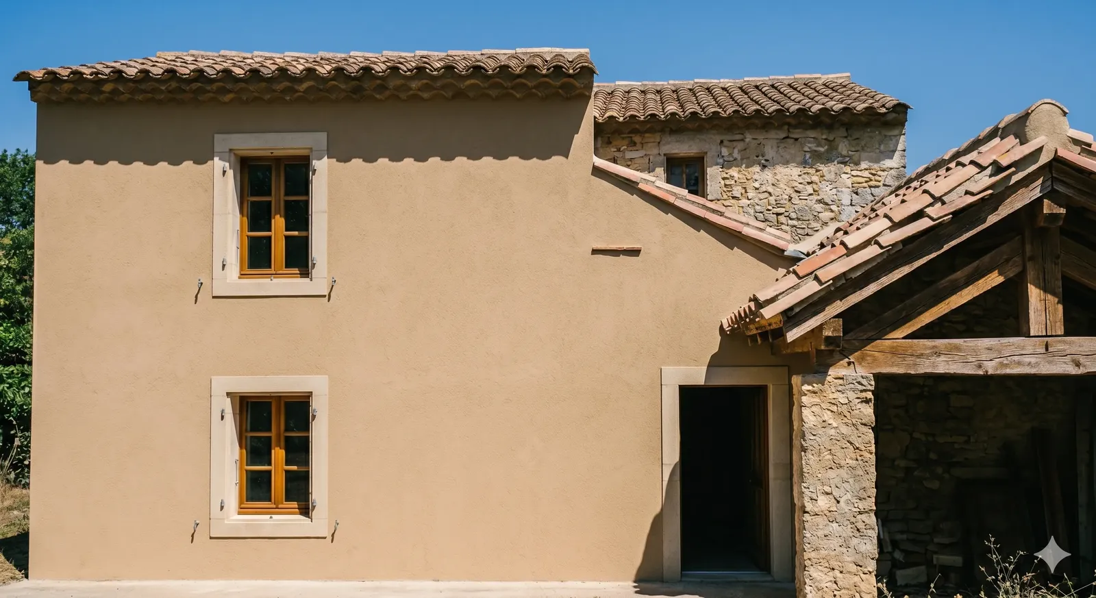 Façade après ravalement et hydrofuge